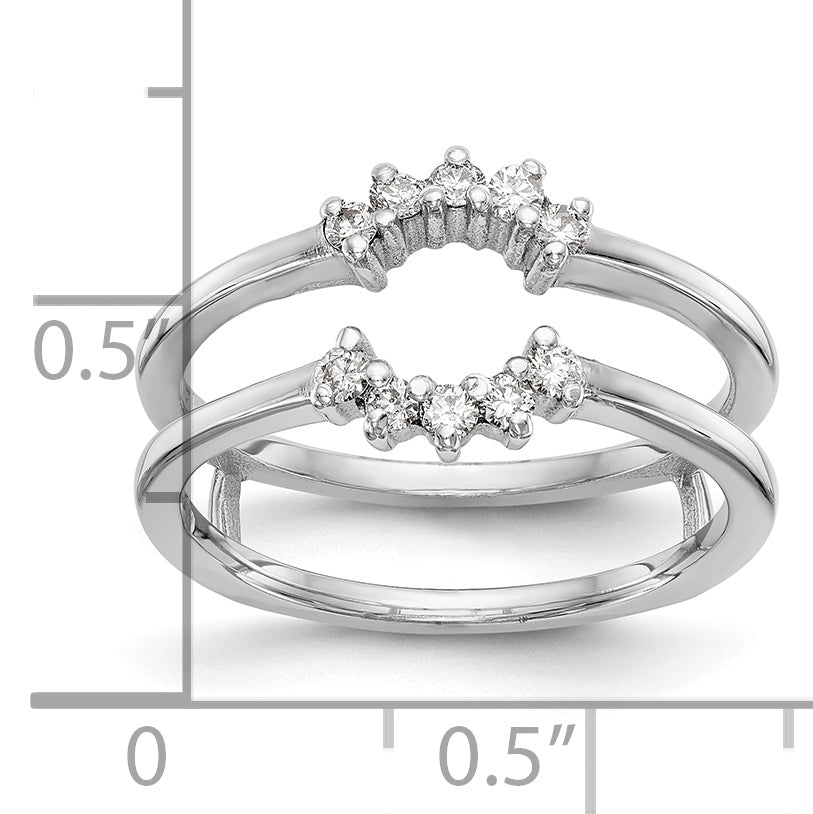 14k White Gold 1/5 carat Lab Grown Diamond VS/SI+ G+ Complete Ring Guard