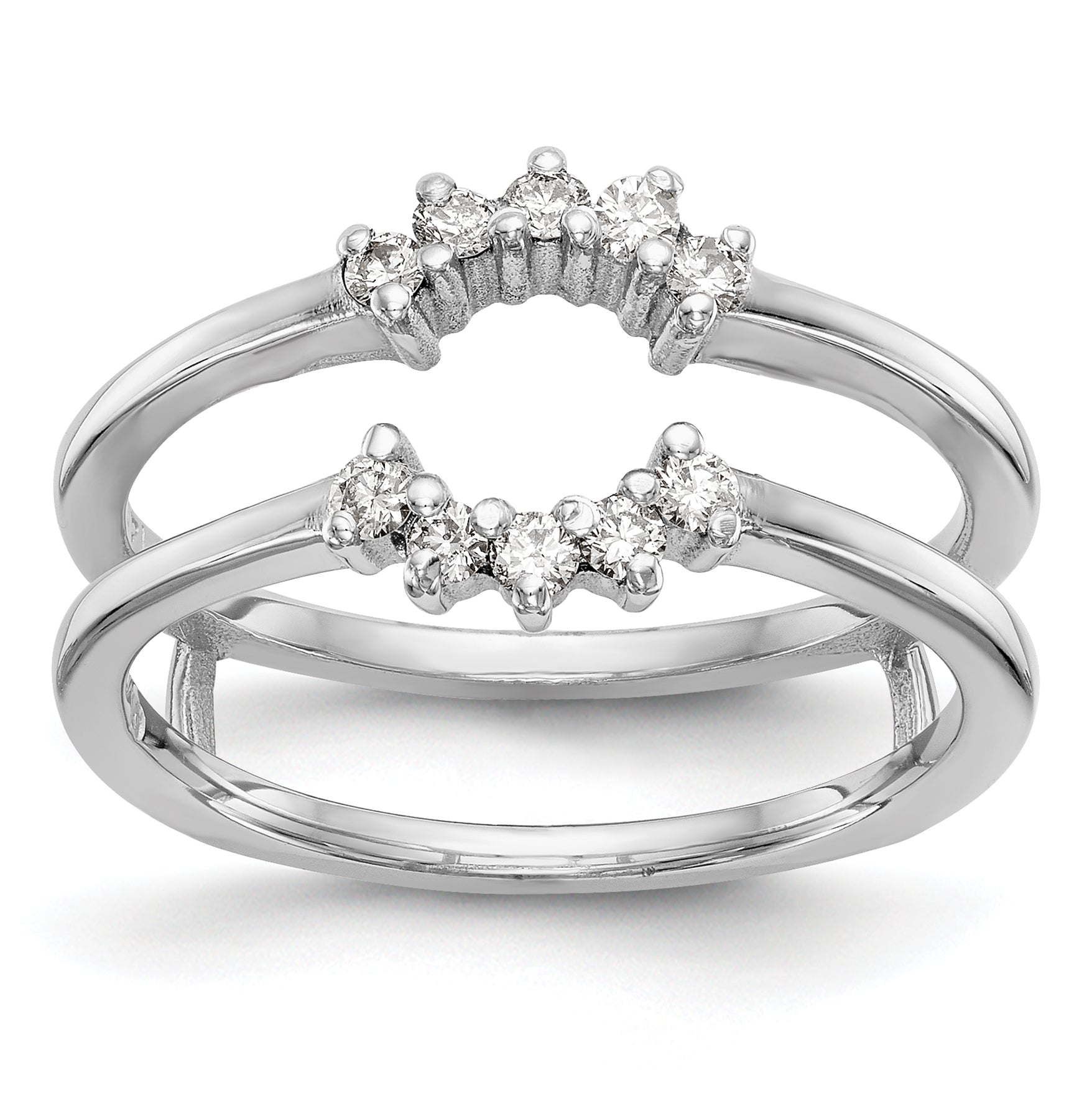 14k White Gold 1/5 carat Lab Grown Diamond VS/SI+ G+ Complete Ring Guard Main image