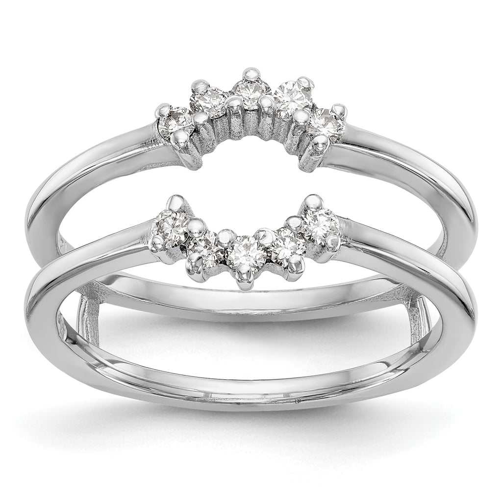 14k White Gold 1/5 carat Lab Grown Diamond VS/SI+ G+ Complete Ring Guard