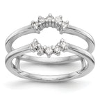 14k White Gold 1/5 carat Lab Grown Diamond VS/SI+ G+ Complete Ring Guard