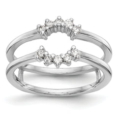 14k White Gold 1/5 carat Lab Grown Diamond VS/SI+ G+ Complete Ring Guard