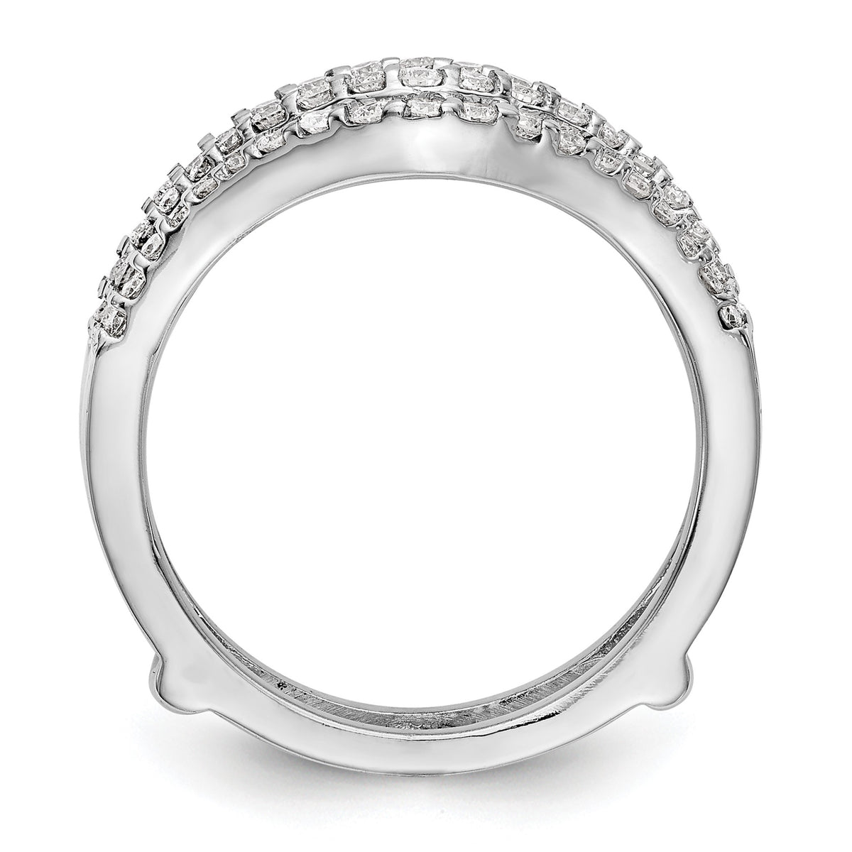 Lab-Grown Diamond Ring Guard in 14K White Gold, 6.8mm (5/8 ct. tw.), Size 7 - Sophia Jewelers