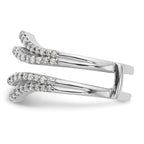 14k White Gold 5/8 carat Lab Grown Diamond VS/SI+ G+ Complete Double Row Ring Guard