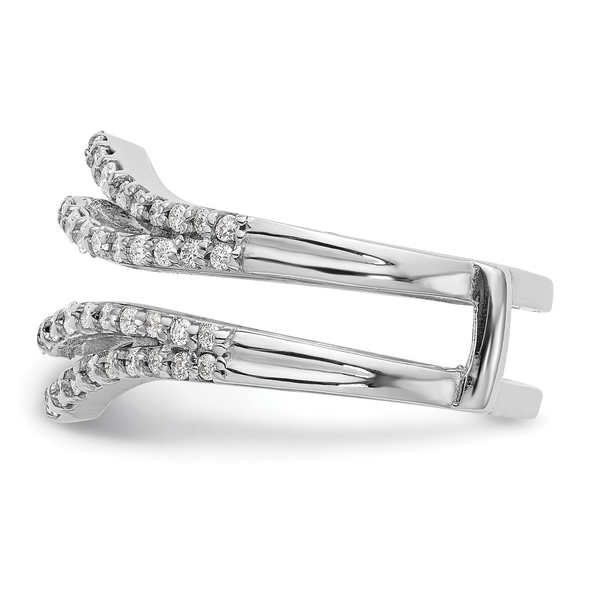 Lab-Grown Diamond Ring Guard in 14K White Gold, 6.8mm (5/8 ct. tw.), Size 7 - Sophia Jewelers