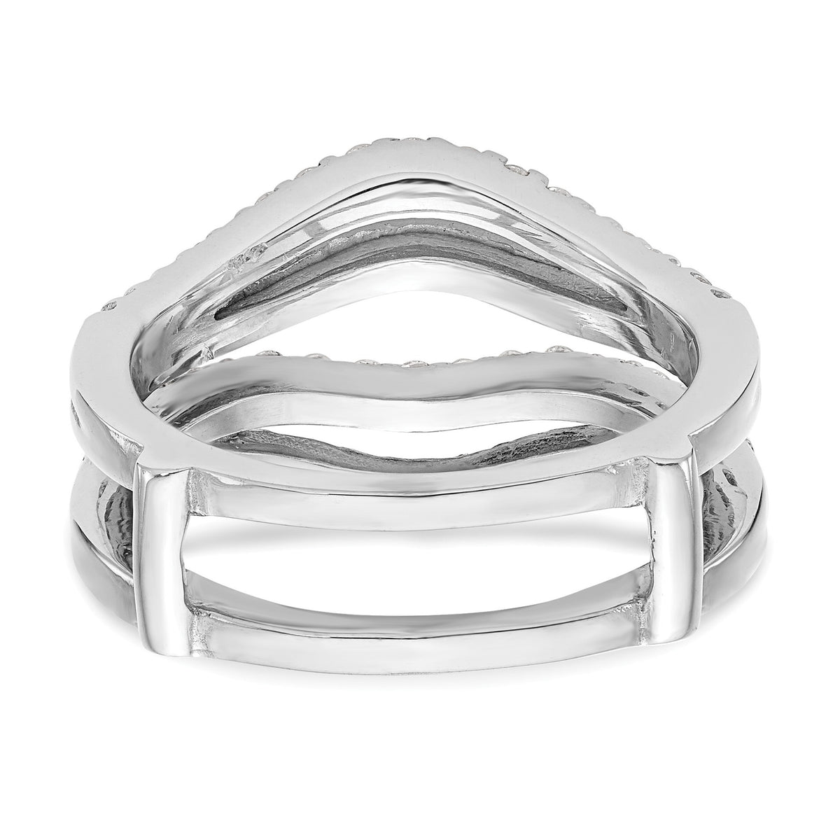 Lab-Grown Diamond Ring Guard in 14K White Gold, 6.8mm (5/8 ct. tw.), Size 7 - Sophia Jewelers