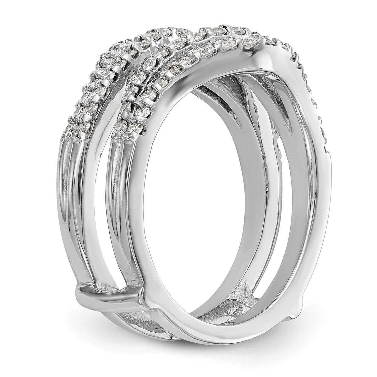 Lab-Grown Diamond Ring Guard in 14K White Gold, 6.8mm (5/8 ct. tw.), Size 7 - Sophia Jewelers