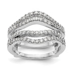 Lab-Grown Diamond Ring Guard in 14K White Gold, 6.8mm (5/8 ct. tw.), Size 7 - Sophia Jewelers