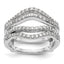 14k White Gold 5/8 carat Lab Grown Diamond VS/SI+ G+ Complete Double Row Ring Guard