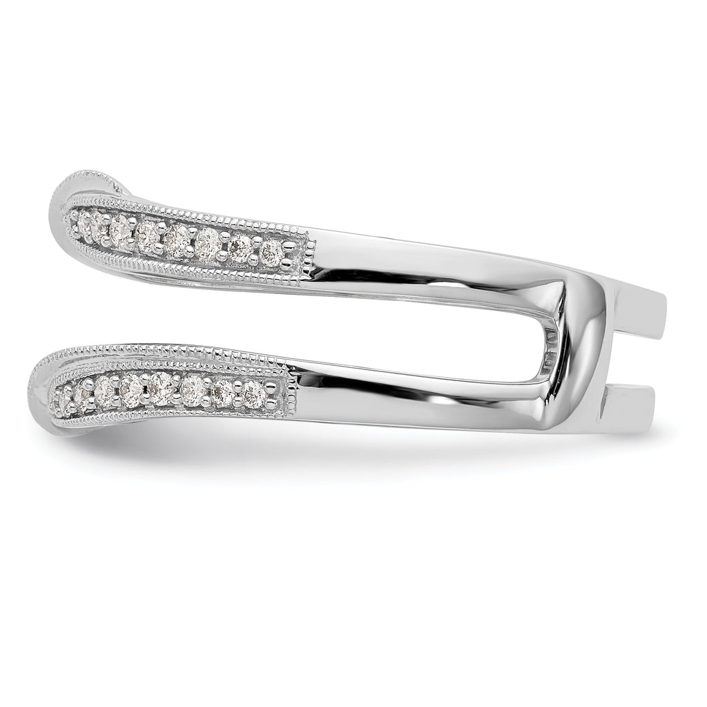 14k White Gold 1/4 carat Lab Grown Diamond VS/SI+ G+ Complete Ring Guard