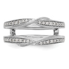14k White Gold 1/4 carat Lab Grown Diamond VS/SI+ G+ Complete Ring Guard
