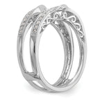 14k White Gold 1/4 carat Lab Grown Diamond VS/SI+ G+ Complete Ring Guard