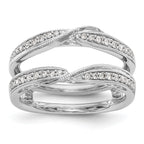 14k White Gold 1/4 carat Lab Grown Diamond VS/SI+ G+ Complete Ring Guard