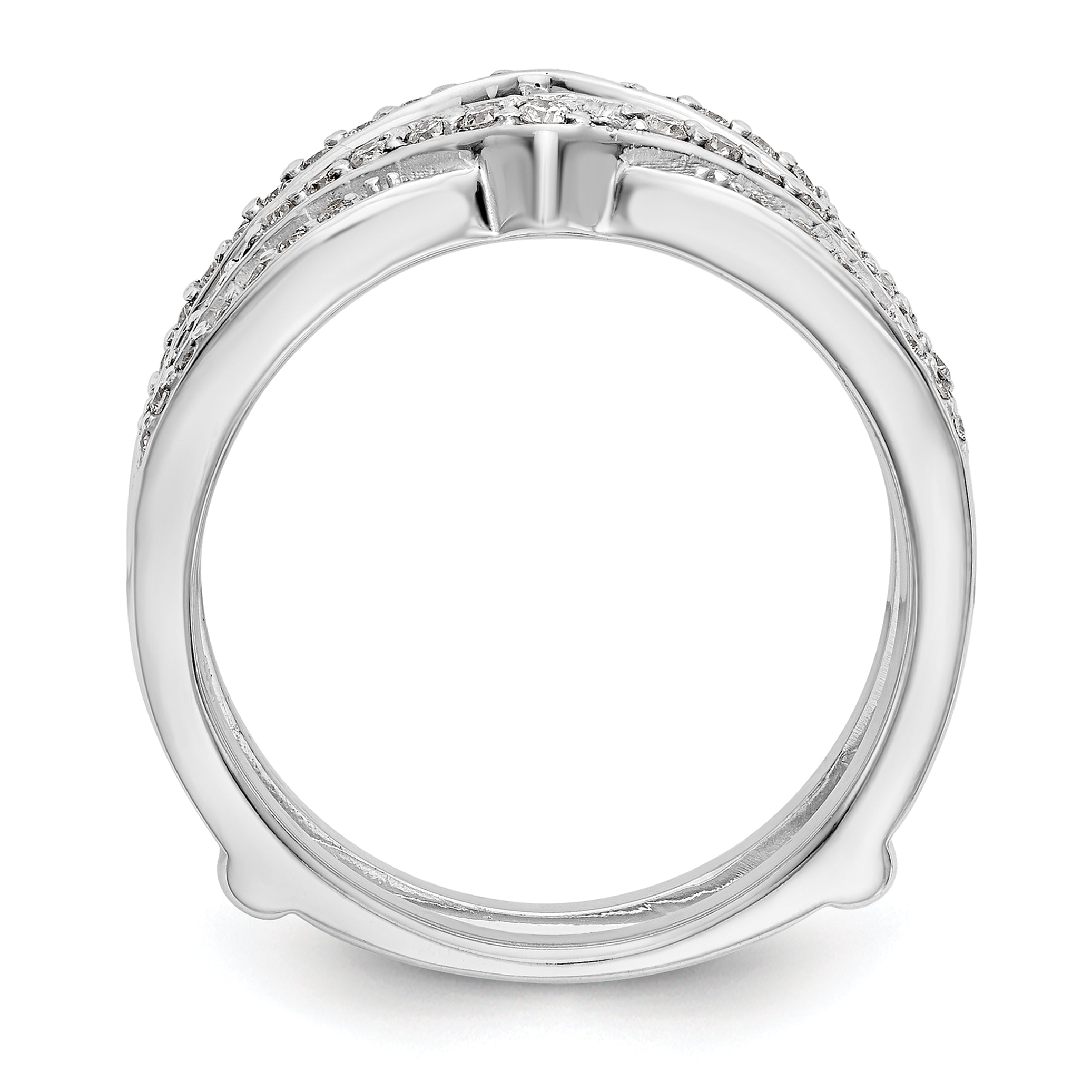 14k White Gold 1/2 carat Lab Grown Diamond VS/SI+ G+ Complete Ring Guard Secondary image