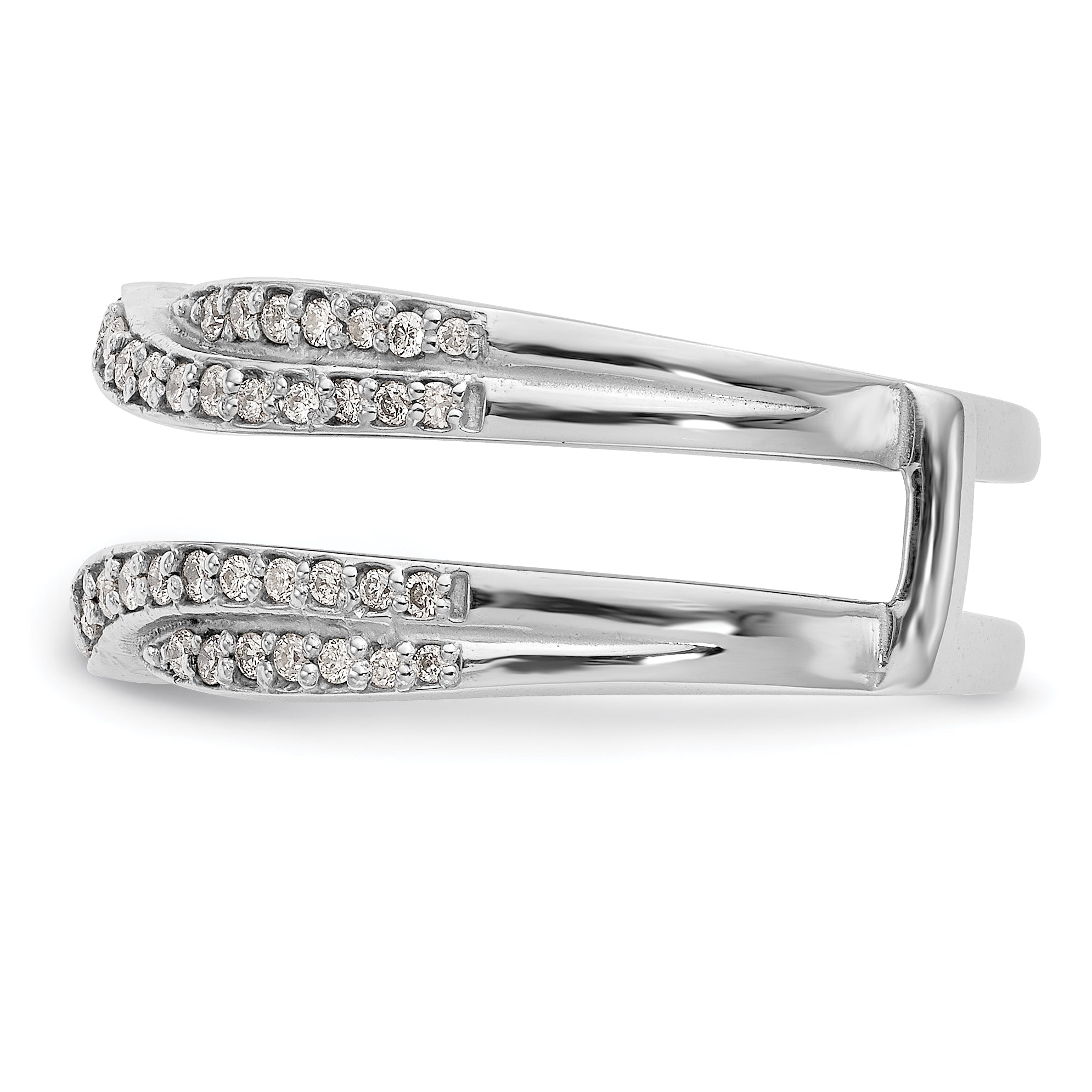 14k White Gold 1/2 carat Lab Grown Diamond VS/SI+ G+ Complete Ring Guard