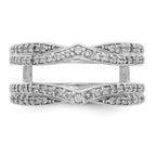 14k White Gold 1/2 carat Lab Grown Diamond VS/SI+ G+ Complete Ring Guard