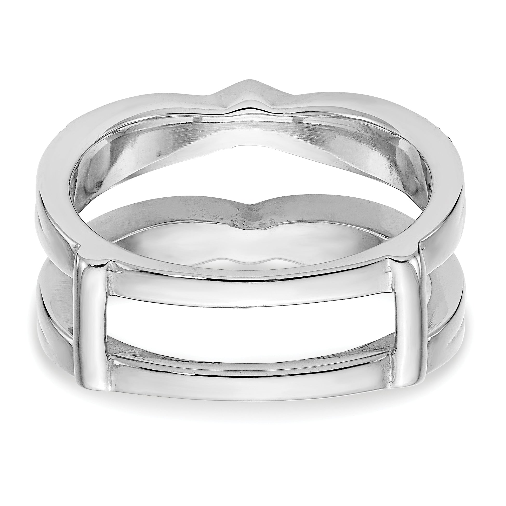14k White Gold 1/2 carat Lab Grown Diamond VS/SI+ G+ Complete Ring Guard