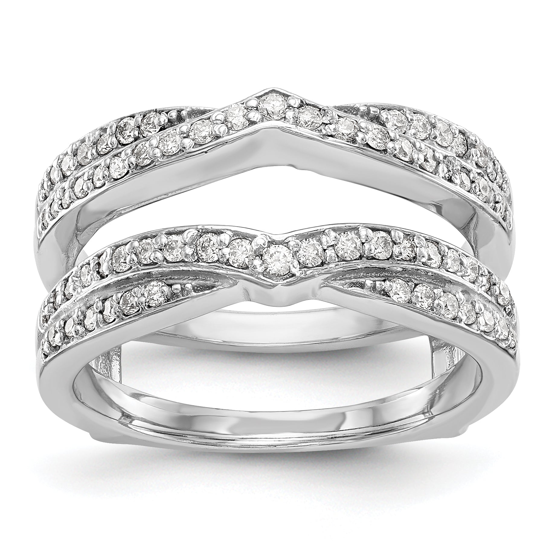 14k White Gold 1/2 carat Lab Grown Diamond VS/SI+ G+ Complete Ring Guard Main image