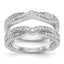 14k White Gold 1/2 carat Lab Grown Diamond VS/SI+ G+ Complete Ring Guard