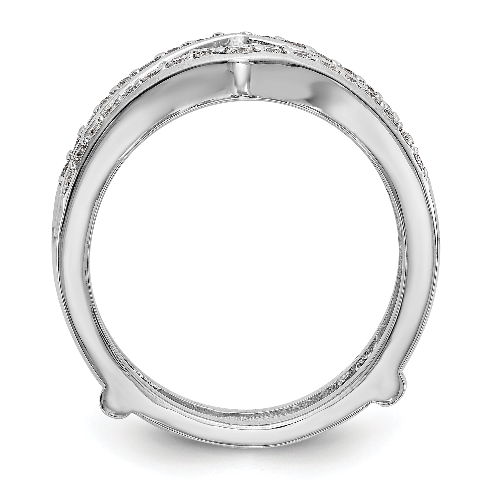 True Origin 14K White Gold 1/2 carat Lab Grown Diamond VS+ F+  Ring Guard