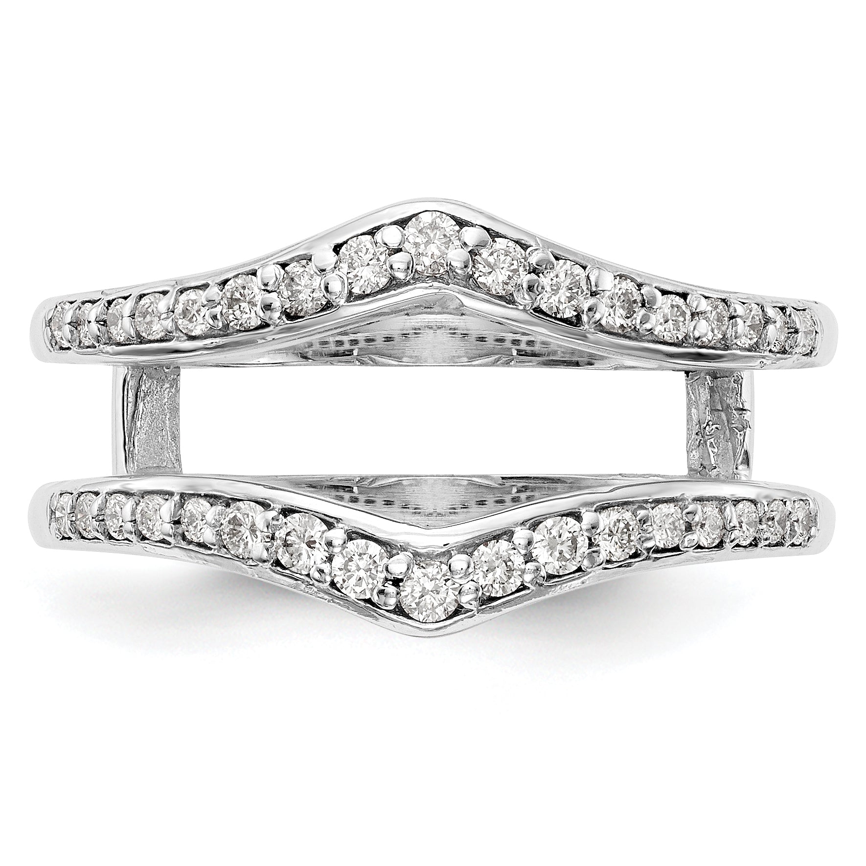 True Origin 14K White Gold 1/2 carat Lab Grown Diamond VS+ F+  Ring Guard