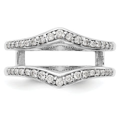 True Origin 14K White Gold 1/2 carat Lab Grown Diamond VS+ F+  Ring Guard