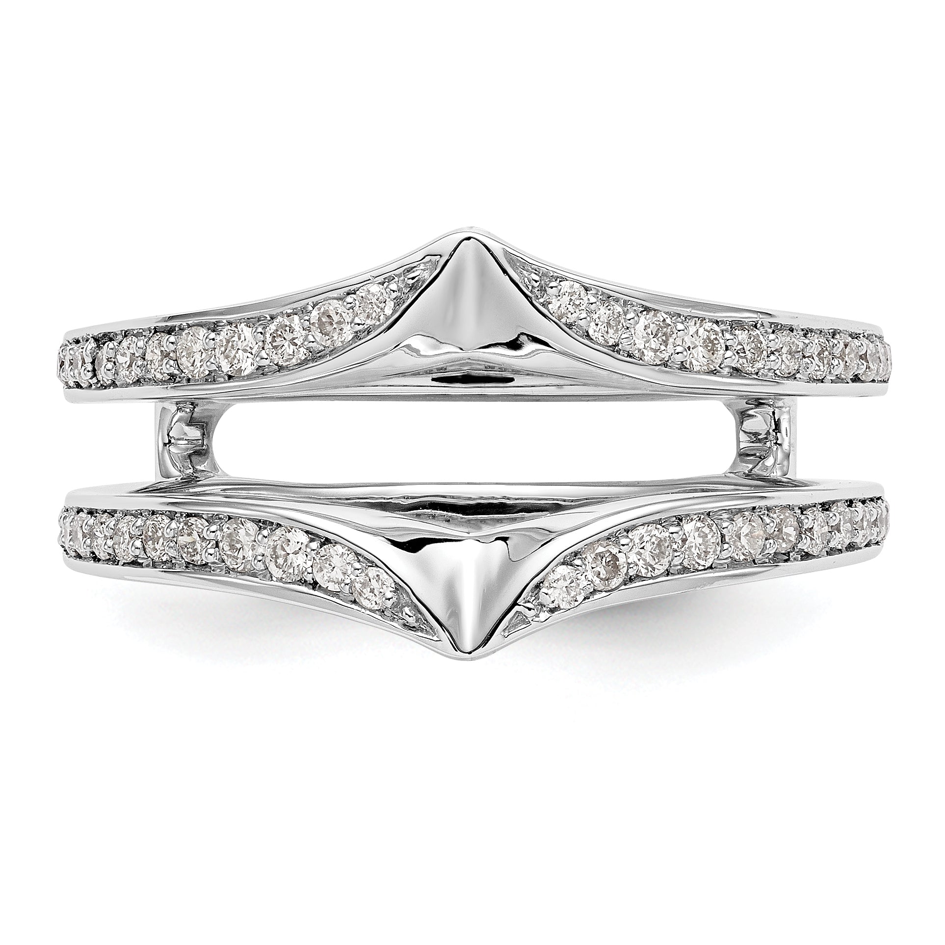 14K White Gold Lab Grown VS/SI+ G+ Dia Ring Guard