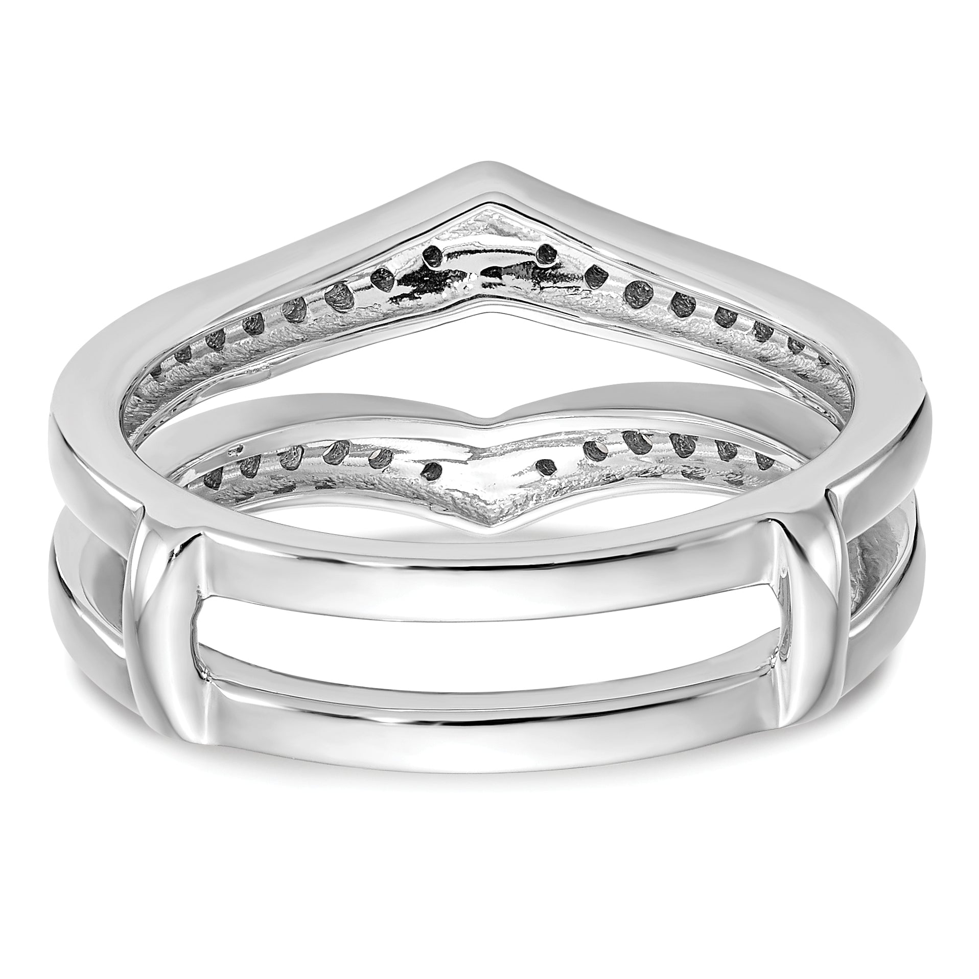 14K White Gold Lab Grown VS/SI+ G+ Dia Ring Guard