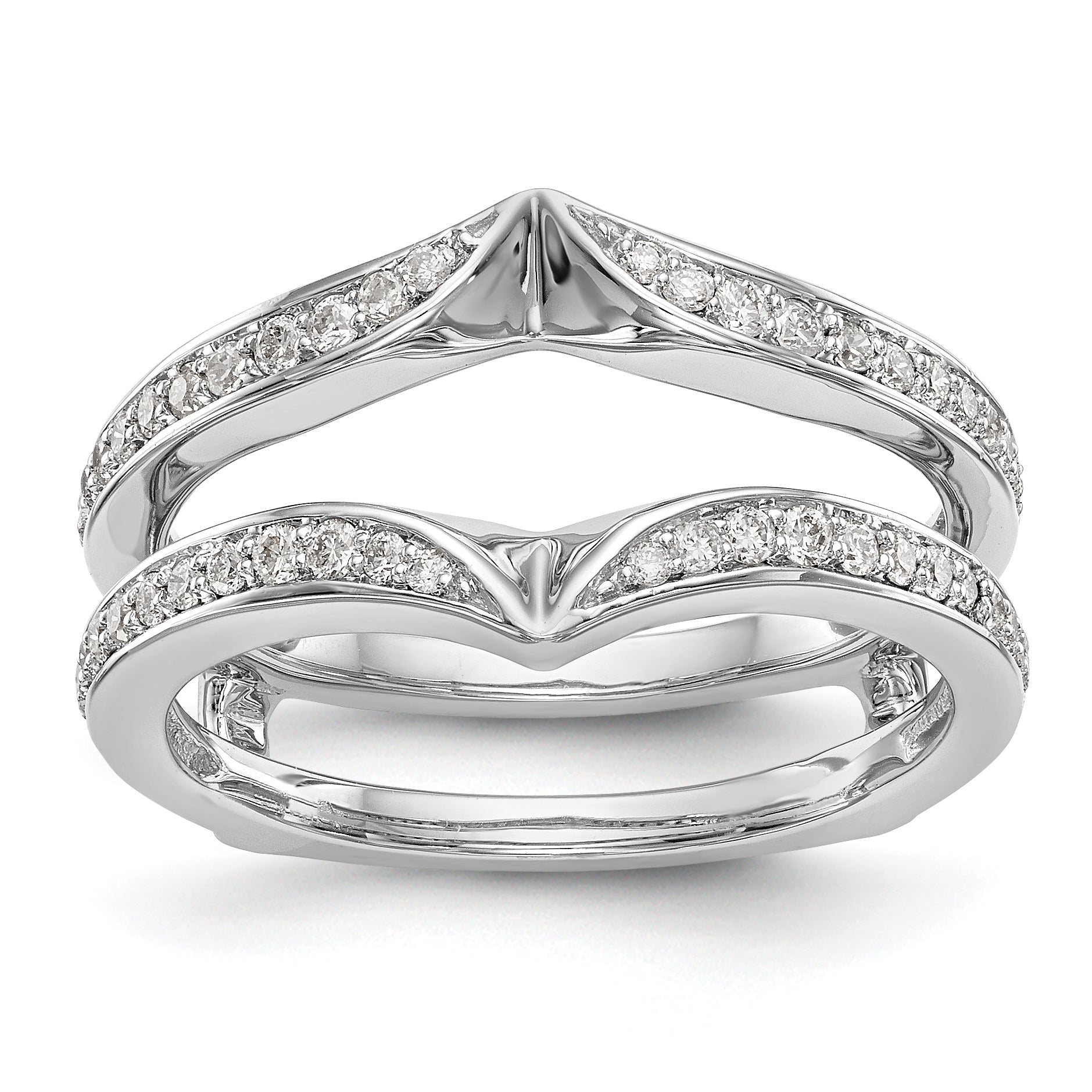 14K White Gold Lab Grown VS/SI+ G+ Dia Ring Guard