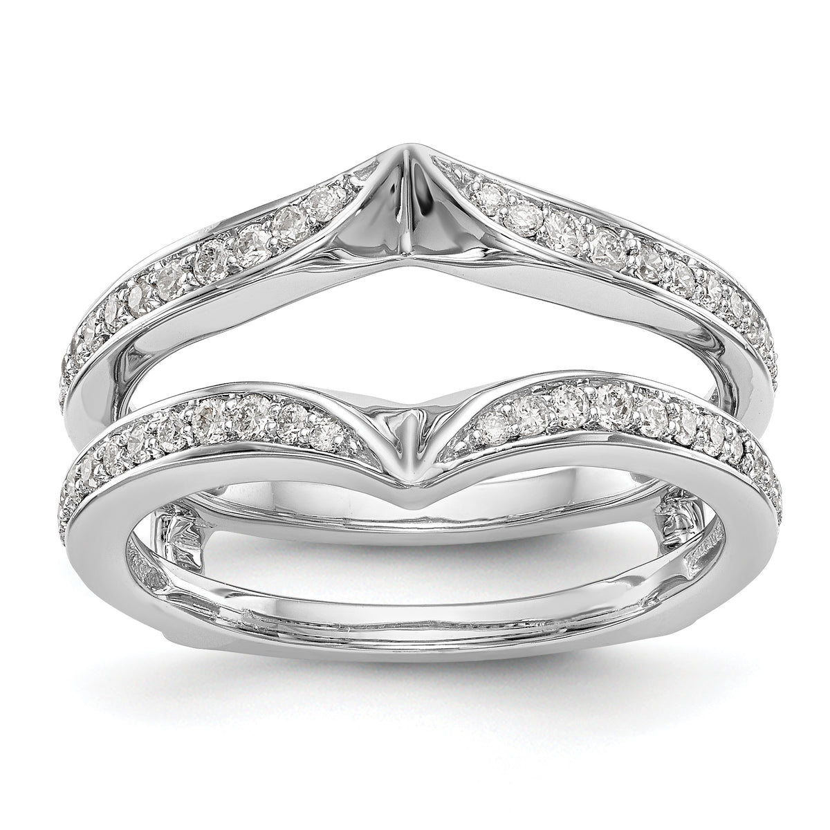 14K White Gold Lab Grown VS/SI+ G+ Dia Ring Guard