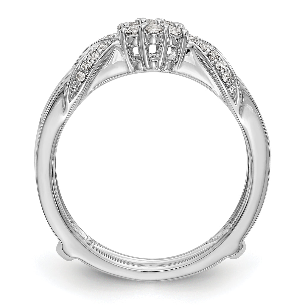 14k White Gold 1/5 carat Lab Grown Diamond VS/SI+ G+ Complete Ring Guard