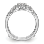 14k White Gold 1/5 carat Lab Grown Diamond VS/SI+ G+ Complete Ring Guard