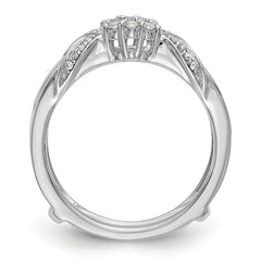 14k White Gold 1/5 carat Lab Grown Diamond VS/SI+ G+ Complete Ring Guard