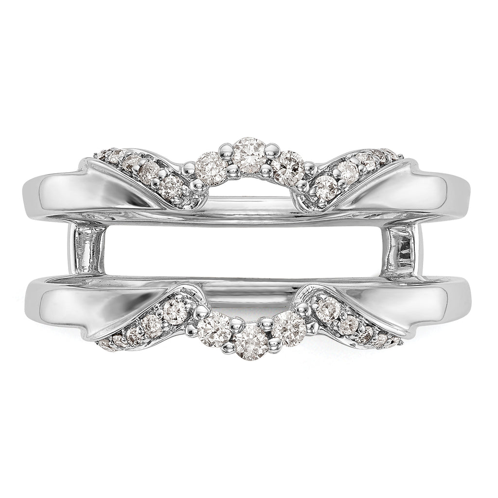 14k White Gold 1/5 carat Lab Grown Diamond VS/SI+ G+ Complete Ring Guard