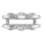 14k White Gold 1/5 carat Lab Grown Diamond VS/SI+ G+ Complete Ring Guard
