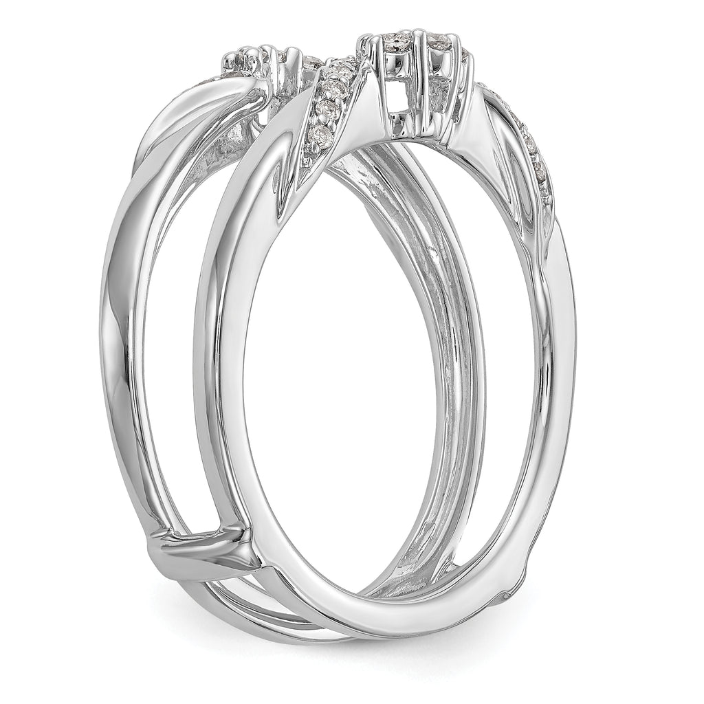 14k White Gold 1/5 carat Lab Grown Diamond VS/SI+ G+ Complete Ring Guard