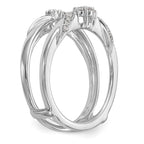 14k White Gold 1/5 carat Lab Grown Diamond VS/SI+ G+ Complete Ring Guard
