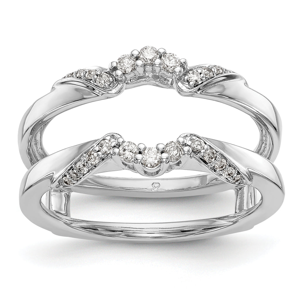 14k White Gold 1/5 carat Lab Grown Diamond VS/SI+ G+ Complete Ring Guard
