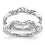 14k White Gold 1/5 carat Lab Grown Diamond VS/SI+ G+ Complete Ring Guard