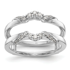 14k White Gold 1/5 carat Lab Grown Diamond VS/SI+ G+ Complete Ring Guard