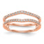 14k Rose Gold 1/4 carat Lab Grown Diamond VS/SI+ G+ Complete Ring Guard