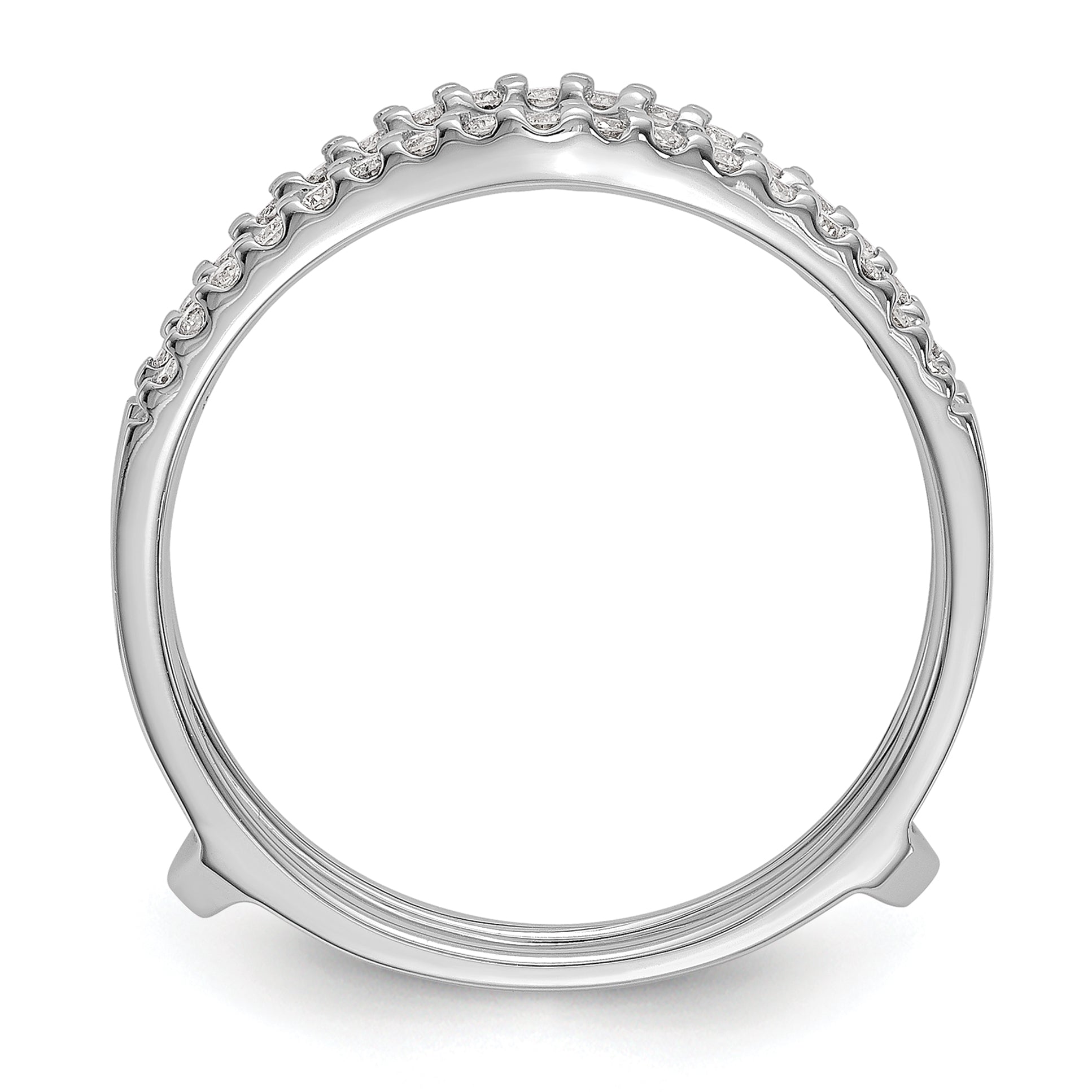 14k White Gold 1/4 carat Lab Grown Diamond VS/SI+ G+ Complete Ring Guard