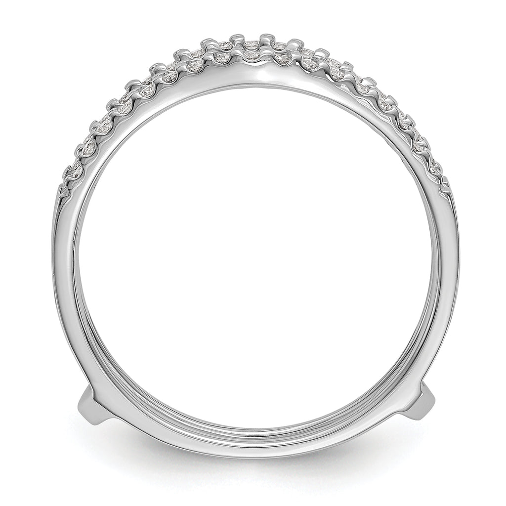 14k White Gold 1/4 carat Lab Grown Diamond VS/SI+ G+ Complete Ring Guard