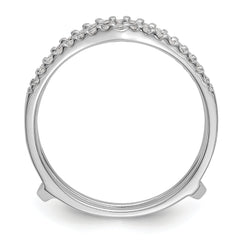 14k White Gold 1/4 carat Lab Grown Diamond VS/SI+ G+ Complete Ring Guard