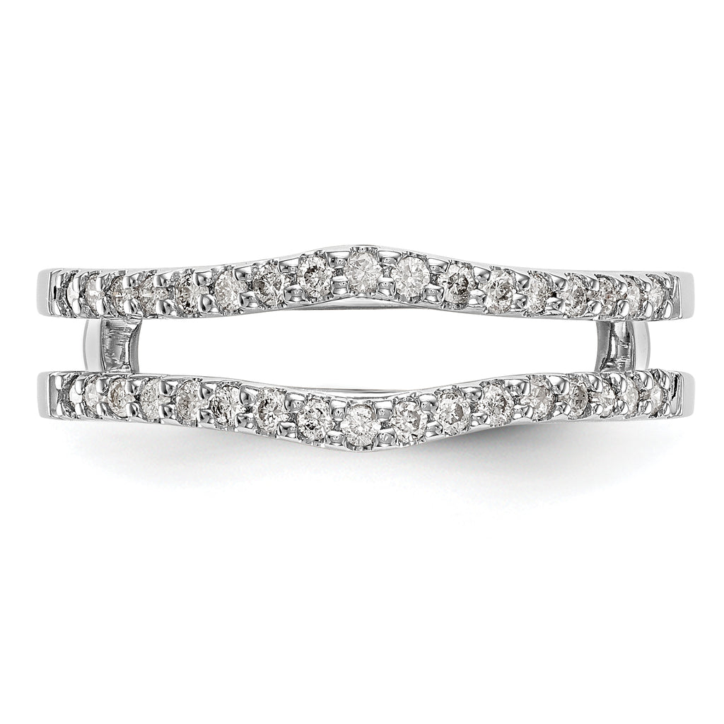 14k White Gold 1/4 carat Lab Grown Diamond VS/SI+ G+ Complete Ring Guard