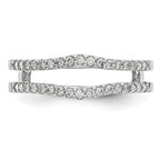 14k White Gold 1/4 carat Lab Grown Diamond VS/SI+ G+ Complete Ring Guard
