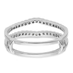 14k White Gold 1/4 carat Lab Grown Diamond VS/SI+ G+ Complete Ring Guard