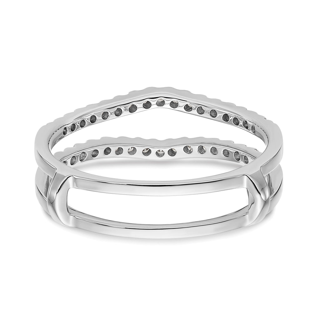 Lab-Grown Diamond Ring Guard in 14K White Gold, 4.8mm (1/4 ct. tw.), Size 7 - Sophia Jewelers