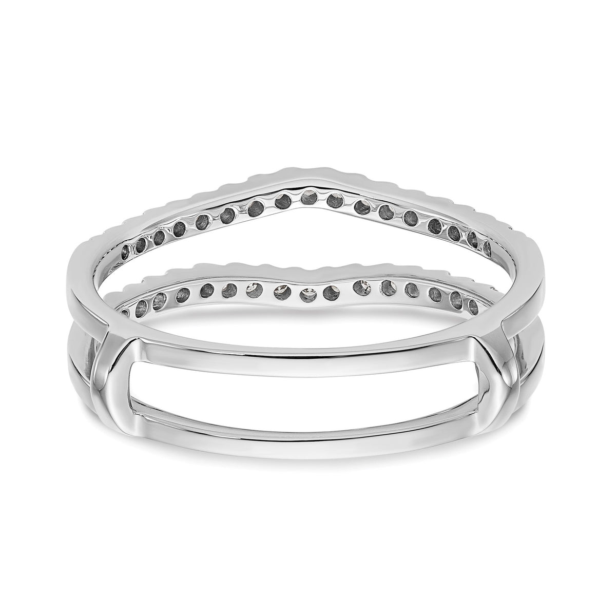 Lab-Grown Diamond Ring Guard in 14K White Gold, 4.8mm (1/4 ct. tw.), Size 7 - Sophia Jewelers