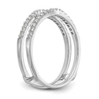 14k White Gold 1/4 carat Lab Grown Diamond VS/SI+ G+ Complete Ring Guard