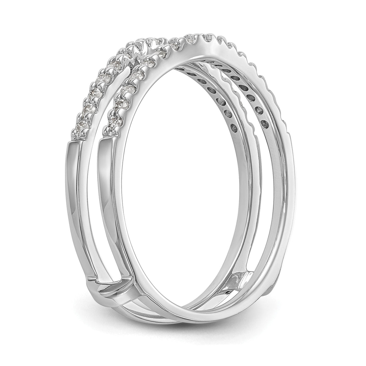 Lab-Grown Diamond Ring Guard in 14K White Gold, 4.8mm (1/4 ct. tw.), Size 7 - Sophia Jewelers